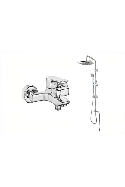 Eca Bathroom Faucet + Fleko Ds-01 Overhead Shower Faucet