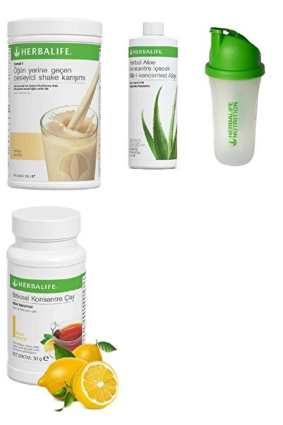 Herbalife Vanilya Shake Aloe Suyu 50 gr Klasik Çay Ve Shaker Set