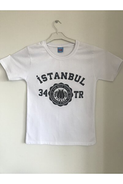 Unisex Beyaz İstanbul T-shirt