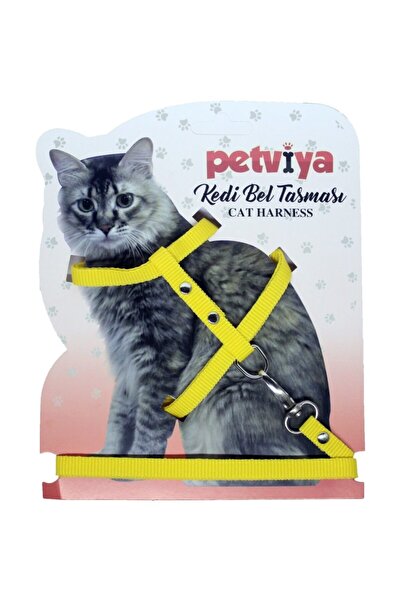 petviya Kedi Göğüs (bel) Tasması Sarı