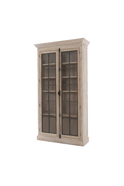 GAN DECOR Eskitme Beyaz Patine Köknar Büfe