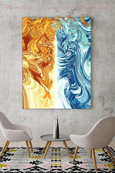 KanvasSepeti 90x120cm Büyük Boy Soyut Kanvas Canvas Tablo Tablolar