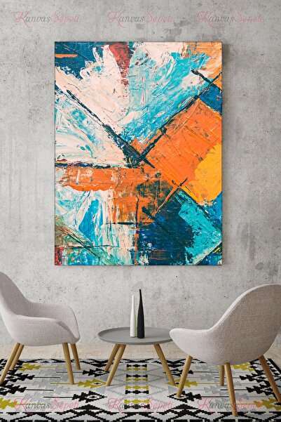 KanvasSepeti 90x120cm Büyük Boy Soyut Kanvas Canvas Tablo Tablolar