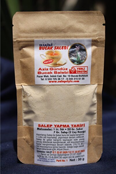 Aziz Gündüz Bucak Salep Salebi 50 Gr %100 Sahlep Dondurma Salep