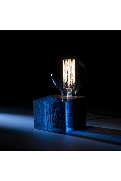 womodesign Unisex Mavi Epoksi Masa Lambası