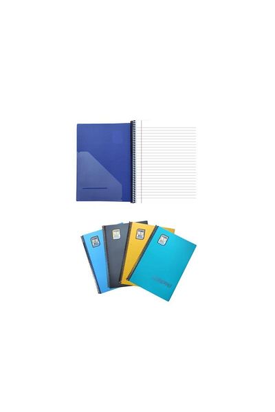 Gıpta كرومو غطاء PP حلزوني A4 مخطط 100 Yp 1491 4 قطع