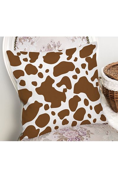 Realhomes Zebra Patterned Digital Printed Throw Pillow Cover