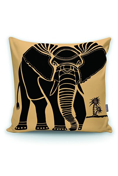 Realhomes Husă de pernă mare cu model de elefant cu design special