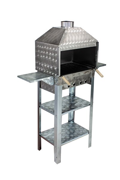 METEHAN MANGAL SOBA Mth-90 Davlumbazlı Bacalı Kanatlı Maltız Izgaralı Mangal