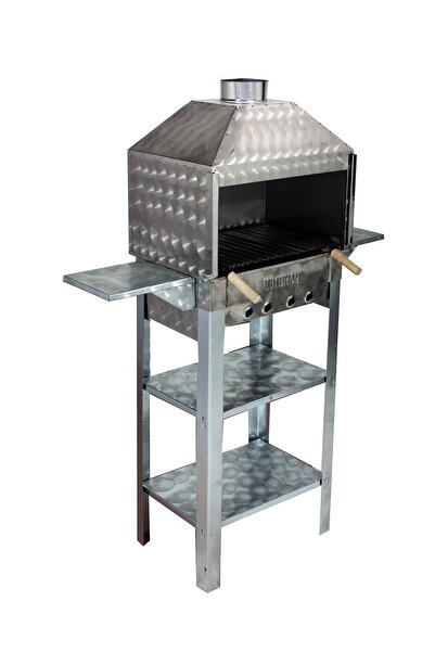 METEHAN MANGAL SOBA Mth-89 Davlumbazlı Bacalı Kanatlı Lama Izgaralı Mangal