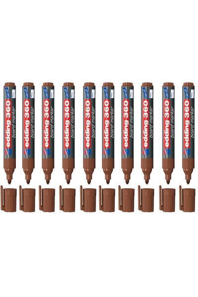 Edding 360 Beyaz Tahta Kalemi Kahverengi 10 Lu Kutu