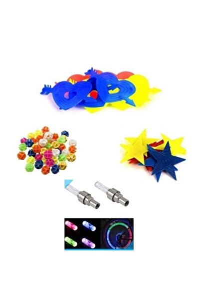 AVMmarketim Bisiklet Işığı Hediyeli Bisiklet Süsü Mavi Işıklı Hediyeli