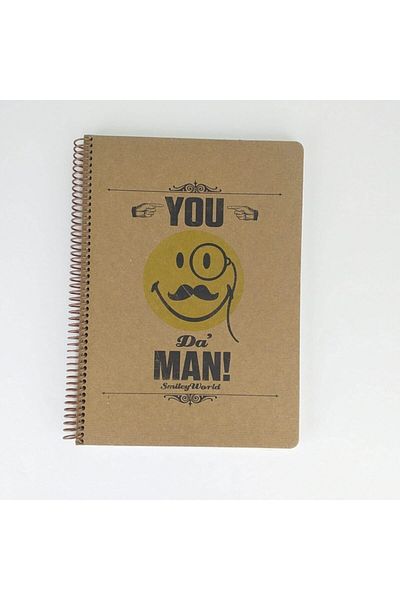 Umur Smiley Kraft Notebook A4 100 Yp Striped Smiley1001-ç