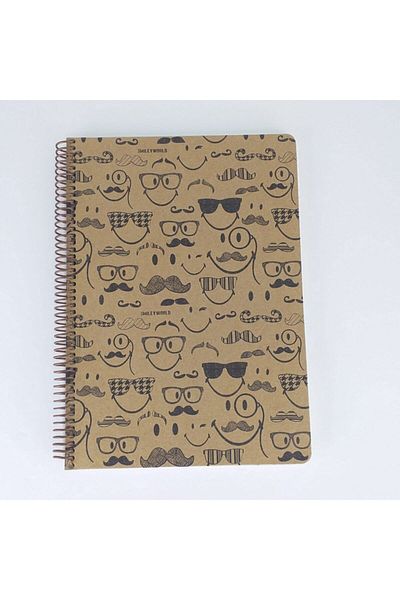 Umur Smiley Kraft Notebook A4 100 Yp Striped Smiley1001-ç