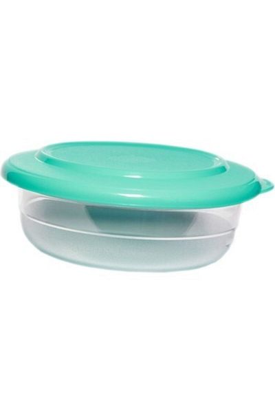 Tupperware Crystal Green Quadruple Bowl with Lid