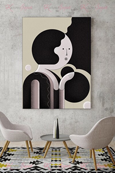 KanvasSepeti 70x50cm Orta Boy Soyut Kanvas Canvas Tablo Tablolar