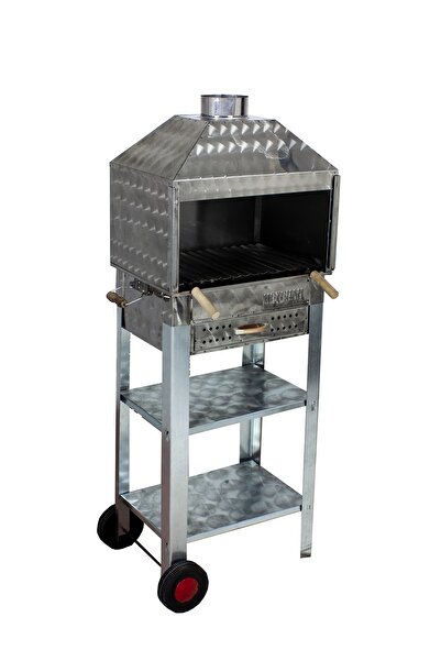 METEHAN MANGAL SOBA Mth-117 Davlumbazlı Bacalı Çekmeceli Lama Izgaralı Mangal...