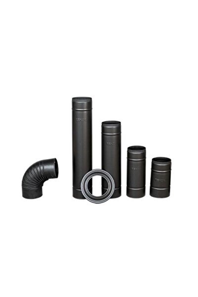 REKOR 25 cm 1.kalite 0.40mm Mat Siyah Emaye Soba Borusu