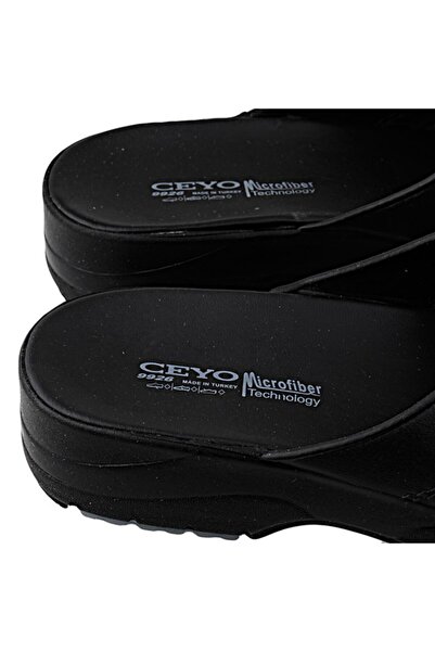 Ceyo Жіночі чорні ортопедичні тапочки для лікарні 9926