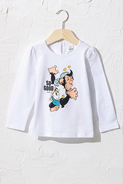 LC Waikiki Kız Bebek Beyaz J5E T-Shirt