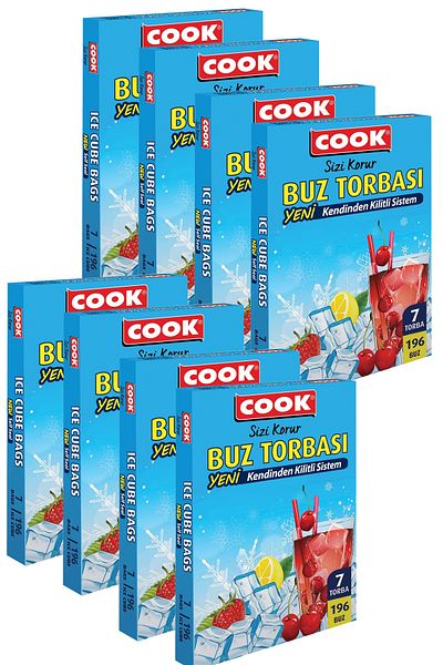 COOK Self-Locking System Ice Bags 7 x 8 Pack