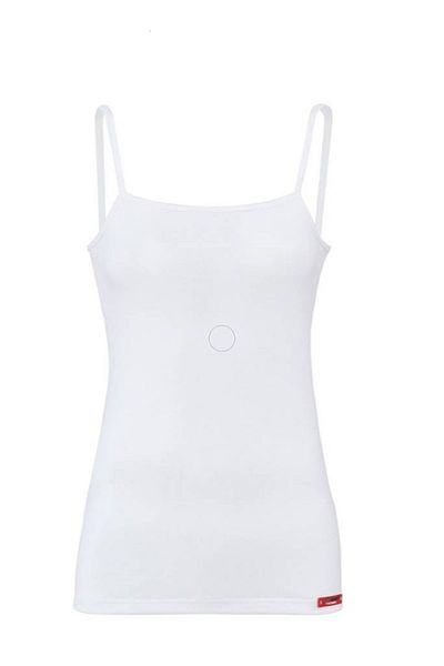 Blackspade Tricou de corp alb, termic, cu bretele subțiri de nivel 2, pentru femei
