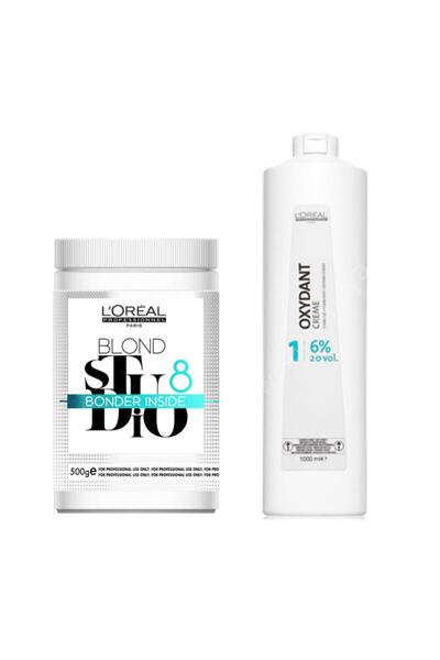 L'oreal Professionnel Blond Studio Bonder Inside Toz Açıcı 500 Gr + Majirel 2...