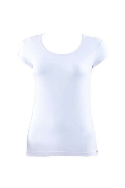Blackspade Tricou alb pentru femei, 94% modal, respirabil