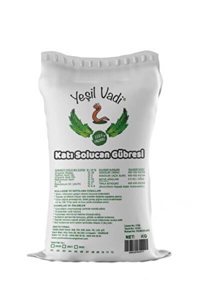 YEŞİLVADİ Organik Katı Solucan Gübresi 10kg