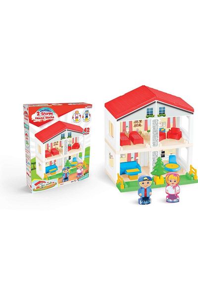 DEDE 2 Storey House Blocks Toy 03234