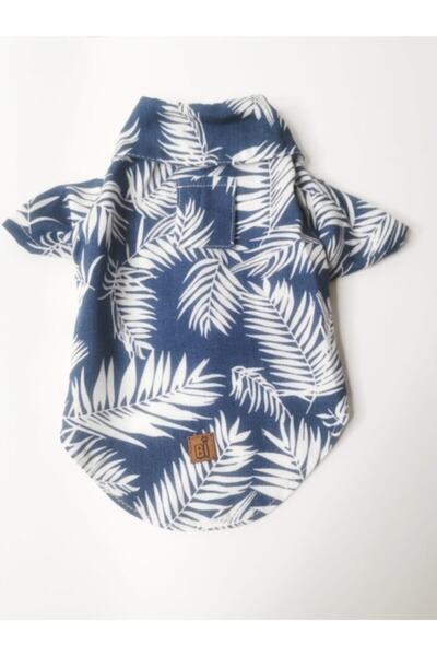 Bi Dolap Ponçik Bi Cool Gömlek Pamuklu Yazlık Kumaş Mavi Kedi Köpek Kıyafeti ...