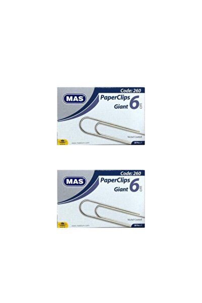 Mas مشبك ورق عملاق مقاس كبير 6 سم 2 عبوة