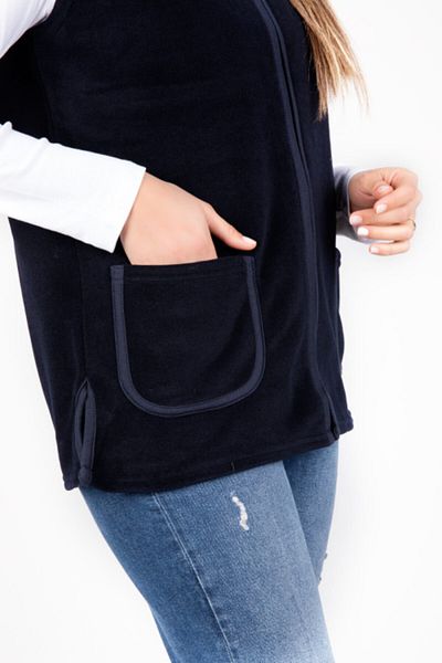Kardelen Butik Ümraniye Women's Navy Blue Fleece Vest
