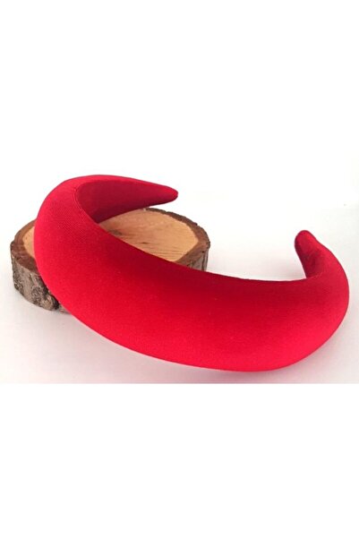 KÜPPELİ ACCESSORİES Coroană plată din catifea de culoare roșie pentru femei