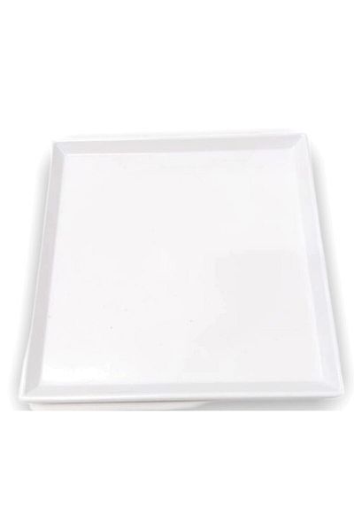 Evren 20x20cm White Presentation Plate Thermo Melamine