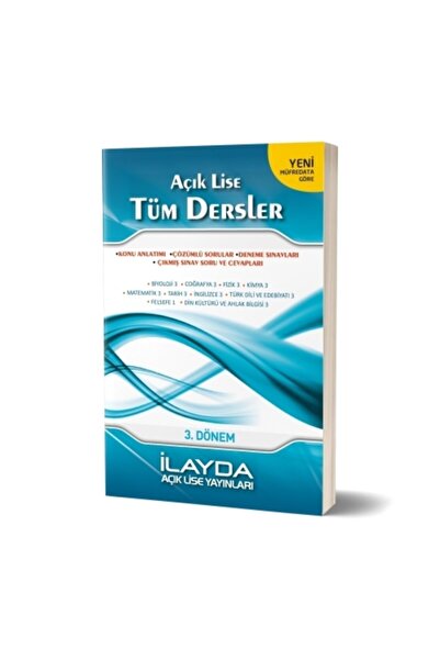 İLAYDA AÇIK LİSE YAYINLARI 3. Dönem Tüm Dersler Konu Anlatımlı Açık Lise Soru...