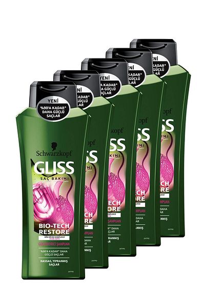 Gliss Bio-tech 525 Ml Strengthening Shampoo - X 5 Pieces