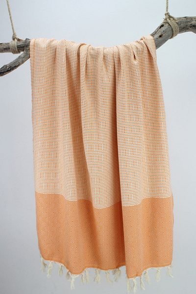 Bedinn Peshtemal Diamond Honeycomb Orange Pst275