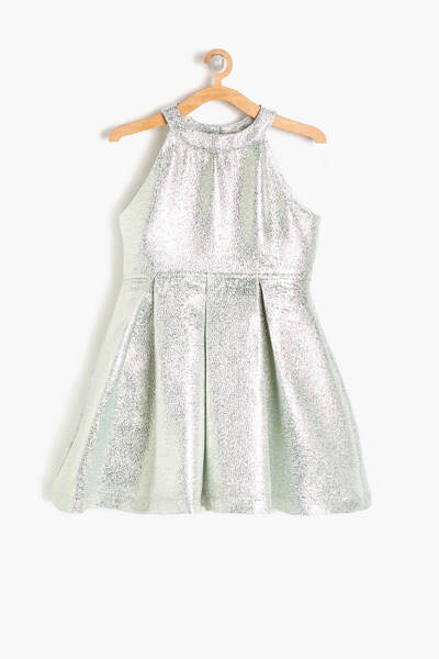 Koton Green Girl's Halter Neck Dress
