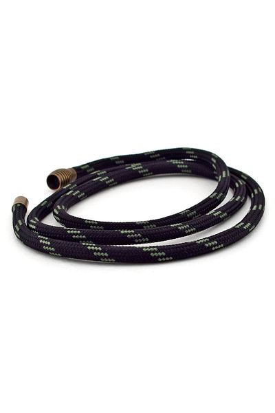Solfera Men's Black Khaki Green Paracord Bronze Clip Bracelet BT538
