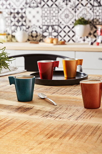 Luminarc Flashy Expresso Temperli Kırmızı Rengi Fincan 8 Cl H4412