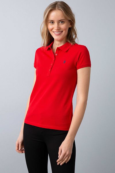 U.S. Polo Assn. Γυναικείο μπλουζάκι πόλο με λαιμόκοψη G082GL011.000793234