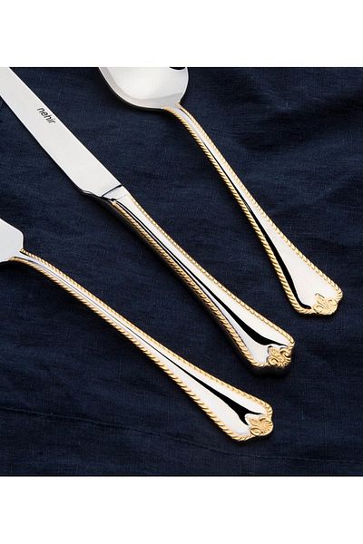 Nehir Fulya Gold Plain 89 Piece Cutlery Spoon Set 2016ST023123228414