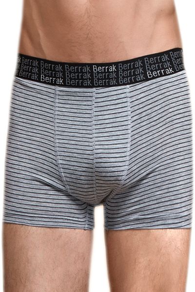 Berrak Ανδρικό γκρι 3 πακέτο Lycra Boxer ELF568BER44753