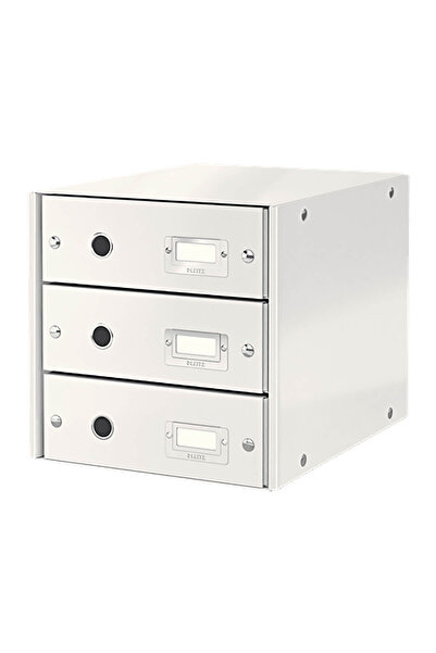 Leitz Cabinet 3 Drawers White Click&Store