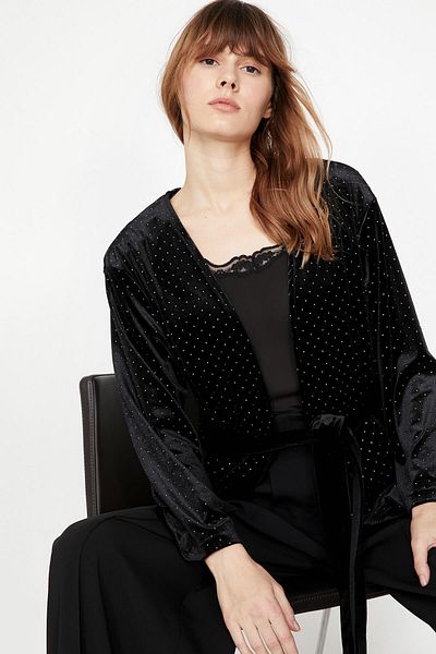 Koton Women's Black Coat 9KAK54188FK