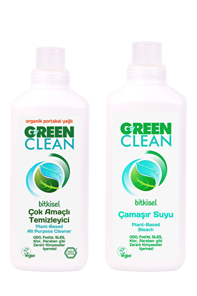 U Green Clean Bitkisel Çok Amaçlı Temizleyici 1000 ml + Bitkisel Çamaşır Suyu...
