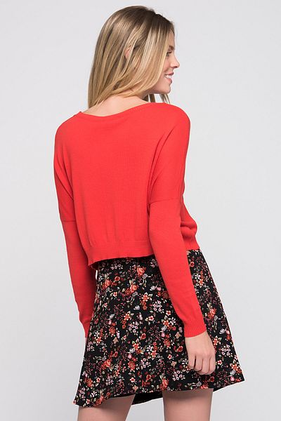 Koton Women's Red Sweater 5KAL97261OT