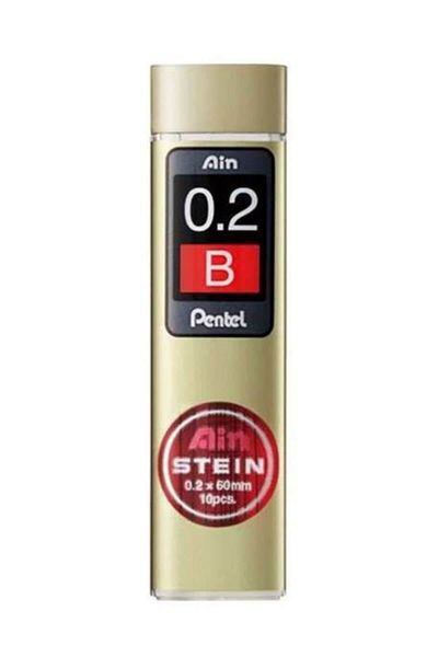Pentel Ain Stein Min (mechanical Pencil Tip) 0.2 Mm B 10 Pieces Tube