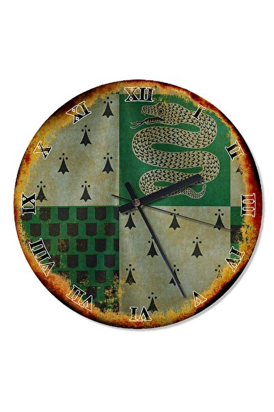 Cakatablo 30 cm Diameter Slytherin Harry Potter Silent Wall Clock